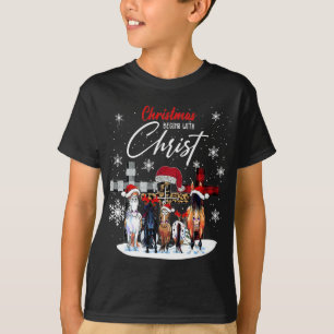 Camiseta O Natal Do Cavalo Começa Com Cristo Bullmastiff Xm