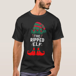 Camiseta O Natal do Elfo Rasgado Roupas de Família Combinan
