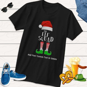 Camiseta O Natal do Grupo de Combinação da Família Elf Squa