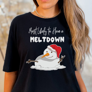 Camiseta O Natal do Homem de Neve mais propenso a derreter