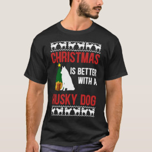 Camiseta O Natal É Melhor Com Uma Mistura Tripla De Cachorr