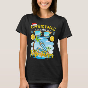 Camiseta O Natal É Melhor Em Chinelos Praia Verão Chr