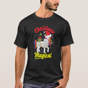 Camiseta O Natal É Um Unicórnio De Natal Mágico Do Natal