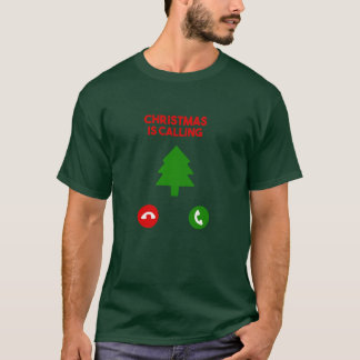 Camiseta O Natal está chamando o presente de Feliz Natal