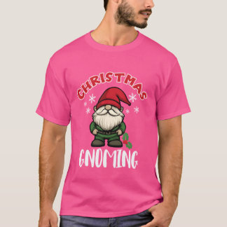 Camiseta O Natal Está Gnomando Papais noeis Engraçados Gnom