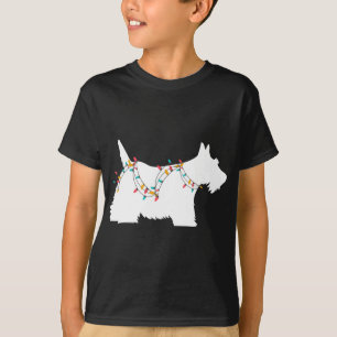 Camiseta O Natal Luz Escocês Terrier a Dog Lover