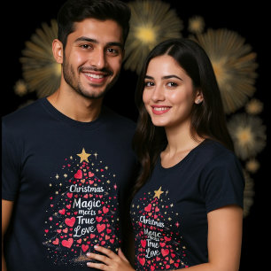 Camiseta O Natal Mágico Encontra o Amor Verdadeiro