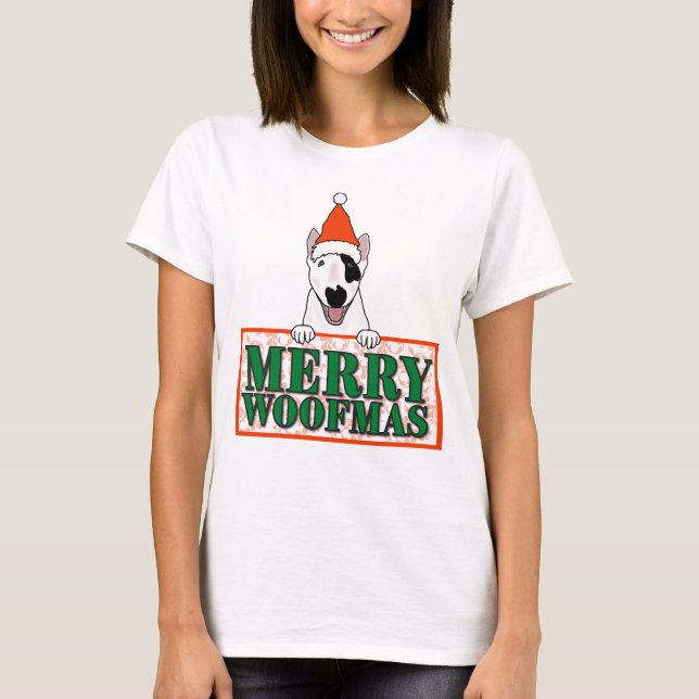 Camiseta O Natal mais feliz é compartilhado com um cachorro (Frente)