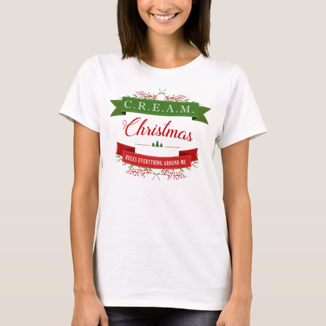 Camiseta O Natal ordena tudo em torno de mim! CREME (Frente)