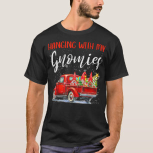 Camiseta O Natal Prende-Se Com Os Meus Gnomos Caminhão Verm