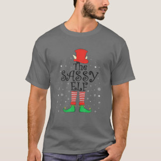 Camiseta O Natal Sassy Elf, Grupo Familiar Xma