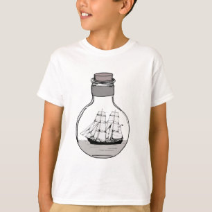 Camiseta O navio na lâmpada de vidro