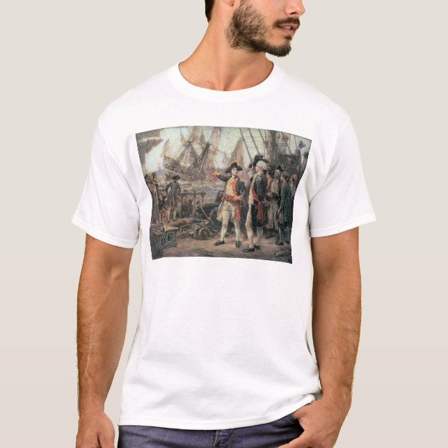 Camiseta O navio que afundou a vitória, 1779 (Frente)