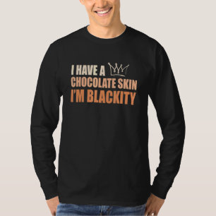 Camiseta O Negro É Uma Linda Mulher Americana Africana Mela