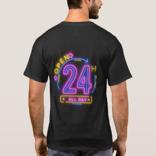 Camiseta O Neon Stores abre um modelo de ligação 24 horas