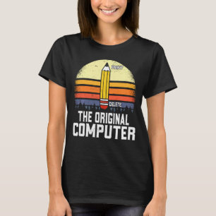 Camiseta O Nerd do Geek do lápis do computador original