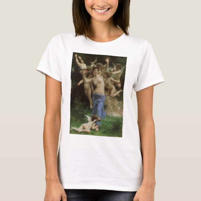 Camiseta O ninho dos Wasp por William Adolphe Bouguereau (Frente)