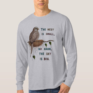 Camiseta O Ninho é Pequeno, Sem Danos — O Céu é Grande Co