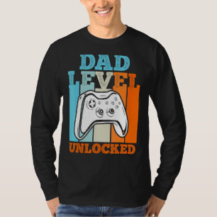 Camiseta O Nível Do Pai Mens Desbloqueou O Pai Para Ser Pai