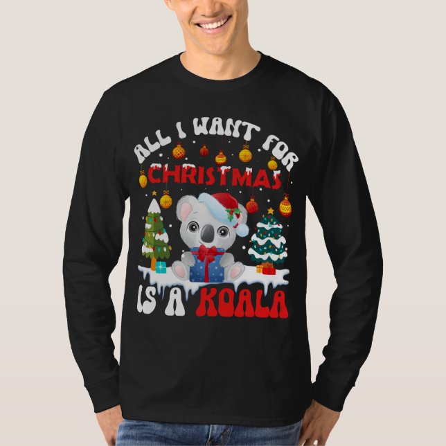 Camiseta O Noel Hat Koala Que Eu Só Quero No Natal É (Frente)