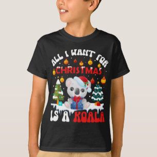 Camiseta O Noel Hat Koala Que Eu Só Quero No Natal É
