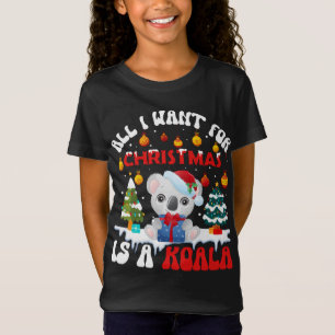 Camiseta O Noel Hat Koala Que Eu Só Quero No Natal É