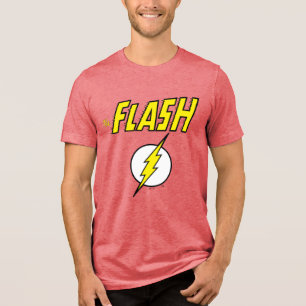 Camiseta O Nome do Flash & Logotipo do Raio