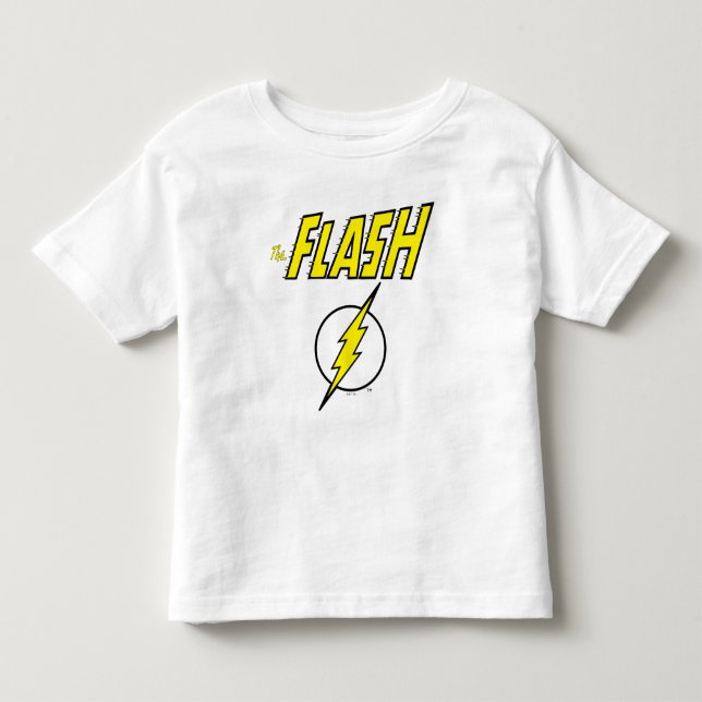 Camiseta O Nome do Flash & Logotipo do Raio (Frente)