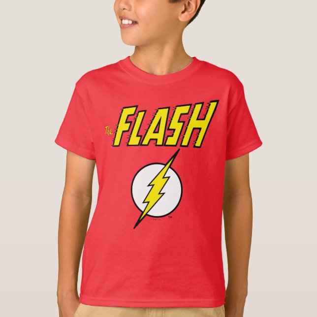Camiseta O Nome do Flash & Logotipo do Raio (Frente)