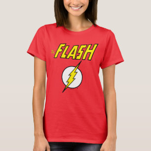 Camiseta O Nome do Flash & Logotipo do Raio