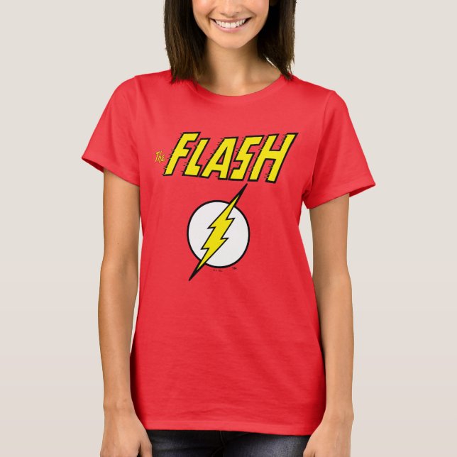 Camiseta O Nome do Flash & Logotipo do Raio (Frente)