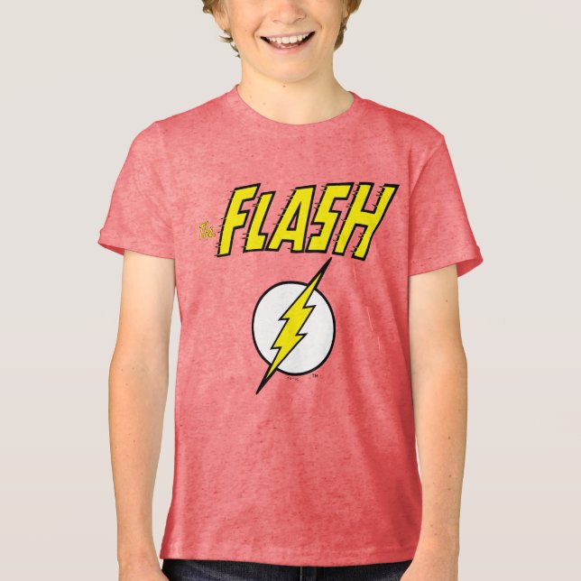 Camiseta O Nome do Flash & Logotipo do Raio (Frente)