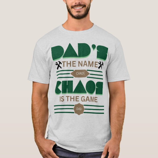 Camiseta O nome do pai, o caos é o único jogo (Frente)