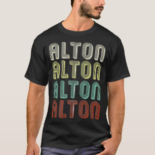 Camiseta O Nome É Alton Em Retro Vintage Disco Engraçado