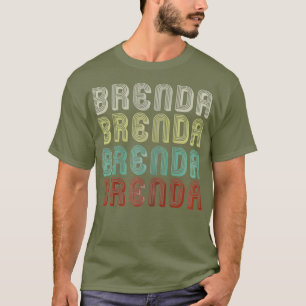 Camiseta O Nome É Brenda No Funny Retro Vintage Disco
