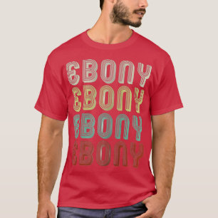 Camiseta O Nome É Ebony Em Retro Vintage Disco Engraçado