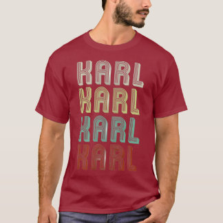 Camiseta O Nome É Karl Em Engraçado Retro Vintage Disco