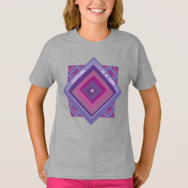 Camiseta O Nome É Um Padrão De Diamante Púrpura Rosa-Gem Bo