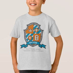 Camiseta O nome & o significado dos meninos B de Brodie