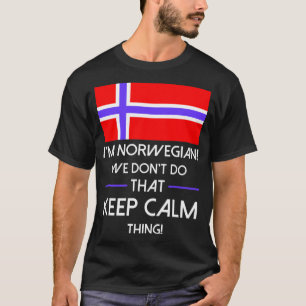 Camiseta O norueguês não faz que mantem o Tshirt calmo da