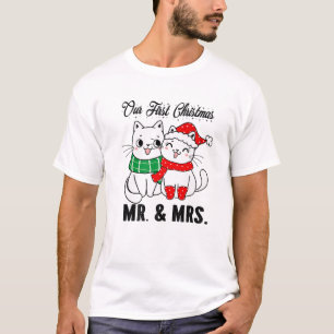 Camiseta O Nosso Primeiro Natal Como O Sr. E A Sra. 2021.