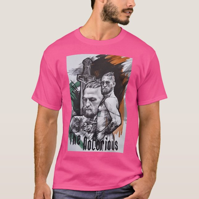 Camiseta O notório Design de Arte Mcgregor (Frente)
