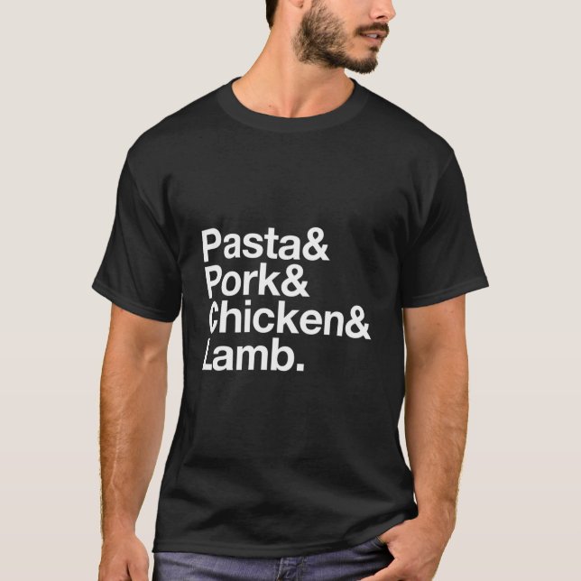 Camiseta O Número De Galinhas De Carne De Porco Massas (Frente)
