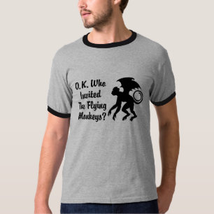 Camiseta o. o K. que convidou o vôo monkeys