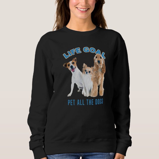 Camiseta O Objetivo Da Vida Pet Todos Os Cães Com Imagem De (Frente)