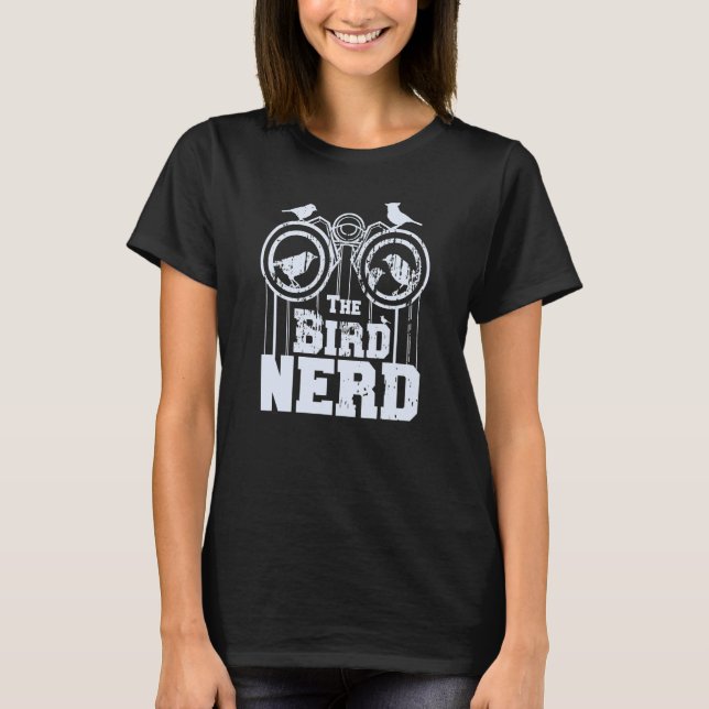 Camiseta O Observador de Aves do NERD-AVE a Twitar Birdwatc (Frente)