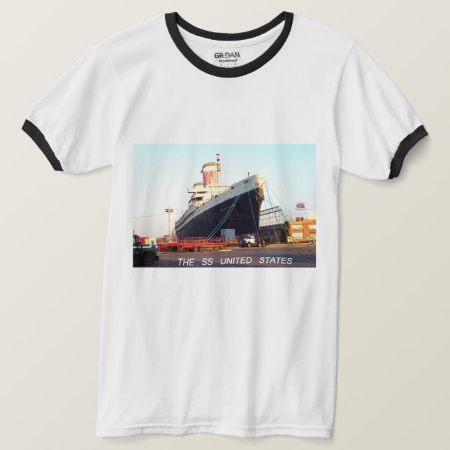 Camiseta O Ocean Liner dos Estados Unidos   (Frente do Design)