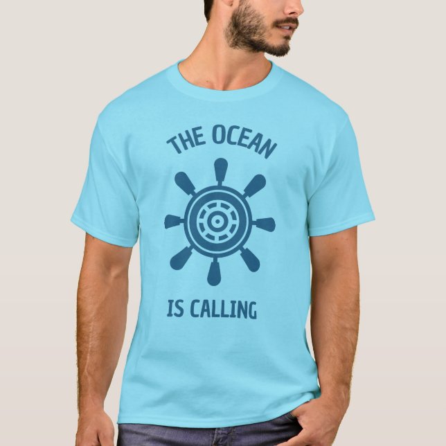 Camiseta O oceano está chamando (Frente)