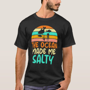 Camiseta O Oceano Me Deixou Salgado Biologia Marinha Divert