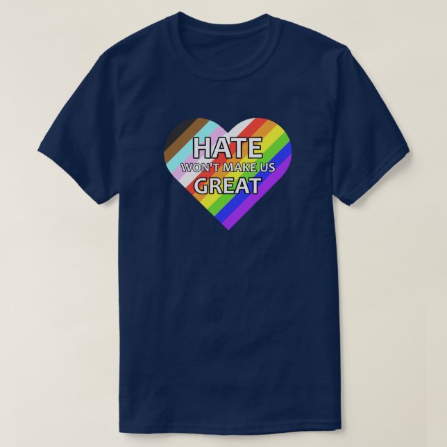 Camiseta O ódio não nos fará Excelente (Frente do Design)